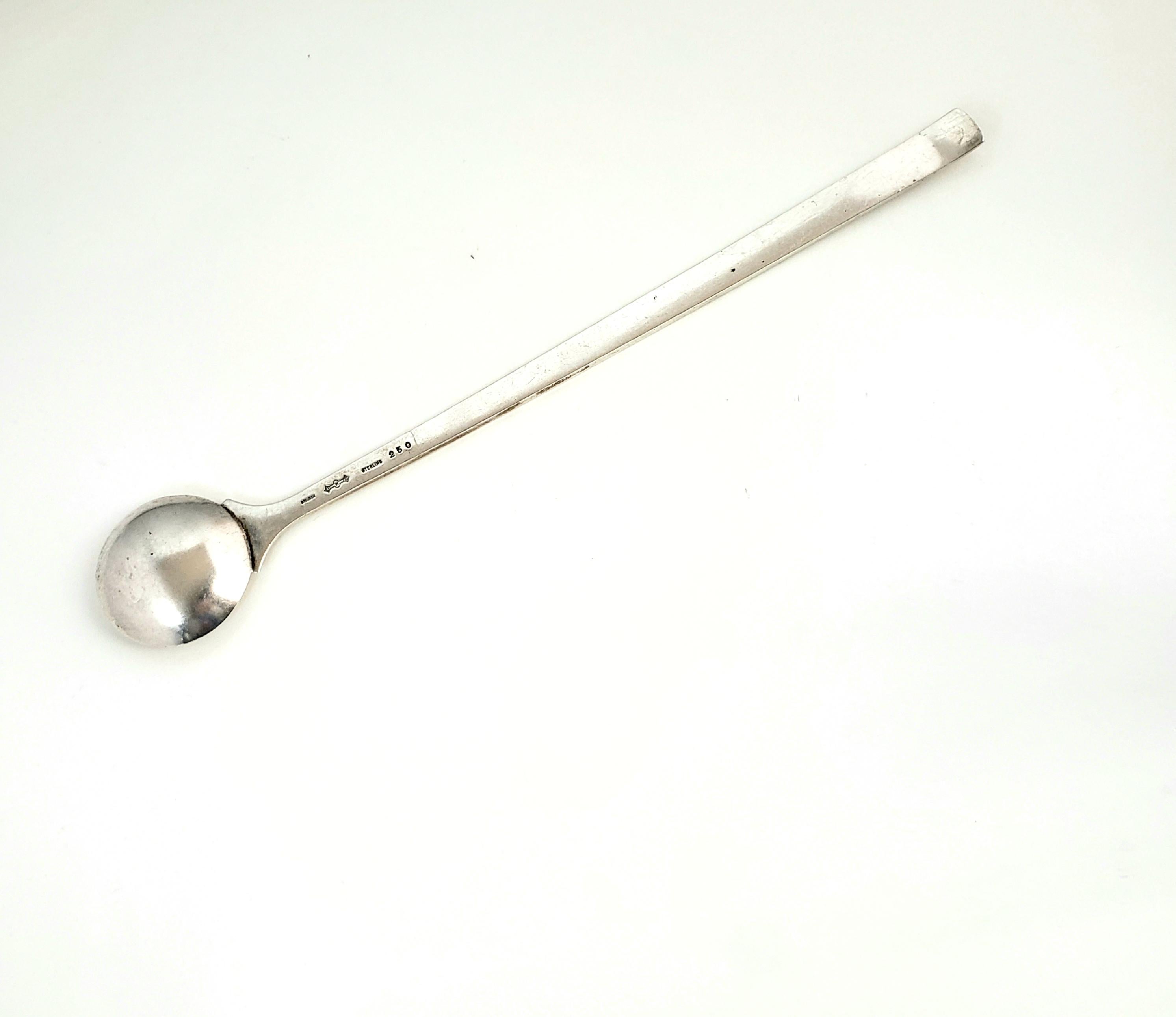 Graff, Washbourne and Dunn Sterling Silver Long Handle Serving Spoon For Sale 1