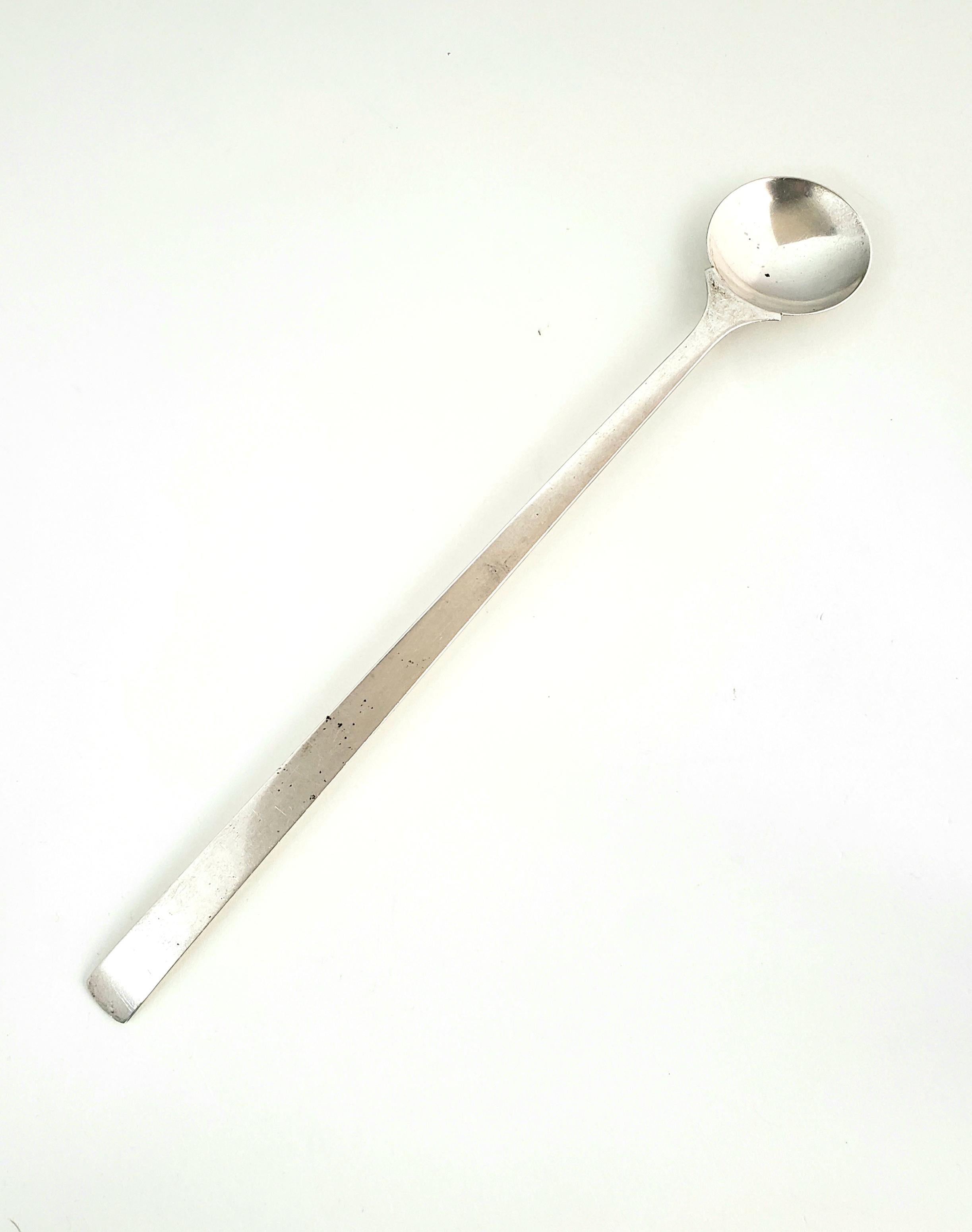 Graff, Washbourne and Dunn Sterling Silver Long Handle Serving Spoon For Sale 2
