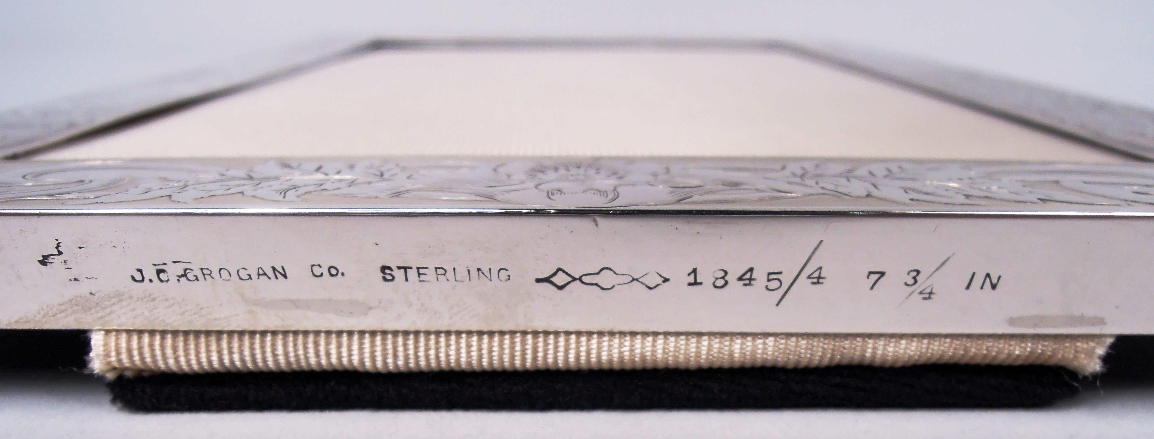Graff, Washbourne & Dunn Jugendstil Sterling Silber Bilderrahmen (Radiert) im Angebot
