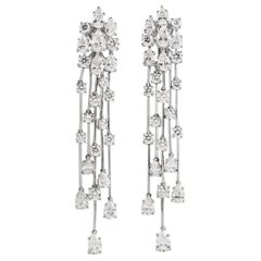 Boucles d'oreilles en forme de cascade de diamants Graff