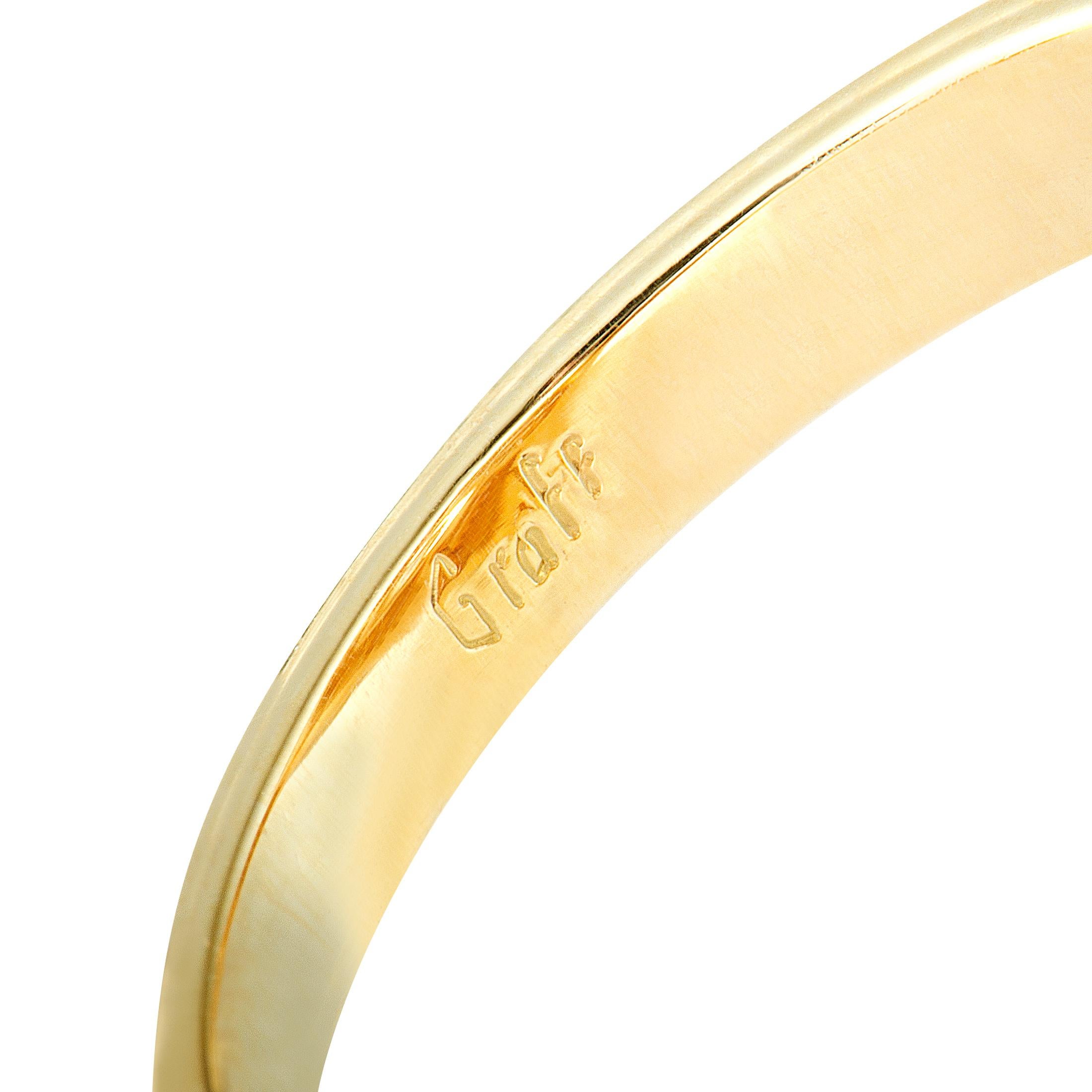 Graff White and Pink Diamond 18K Yellow Gold Ring 5.75 Size 1