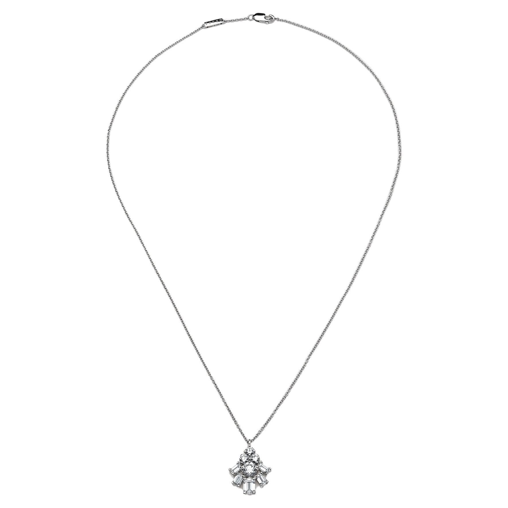 Graff Sapphire Snowflake Diamond Necklace