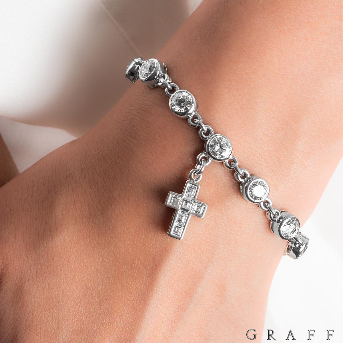 Graff Bracelet croix 10,25 carats TDW en vente 1