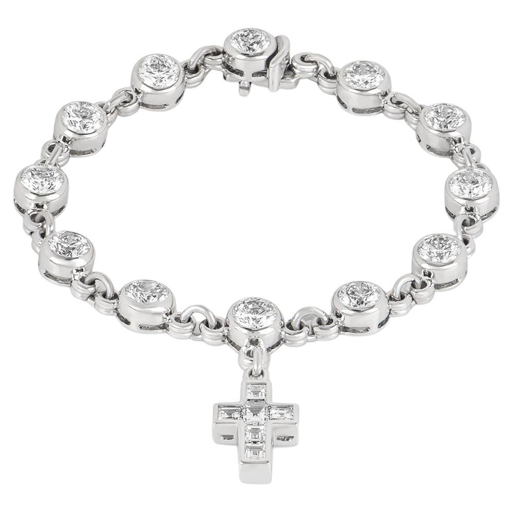 Graff Diamond Cross Bracelet 10.25ct TDW For Sale