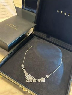 Graff Wild Flower Necklace Full set diamonds 18K white gold
