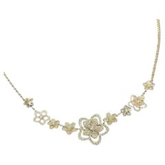 Graff Wild Flower Necklace Full set diamonds 18K white gold