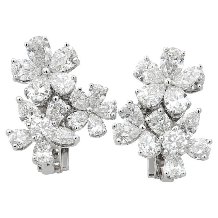 Graff Orecchini a perno grandi con fiori selvatici