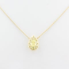 Graff Yellow Diamond Halo Pendant