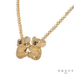 Graff Yellow Gold Diamond Koala Pendant