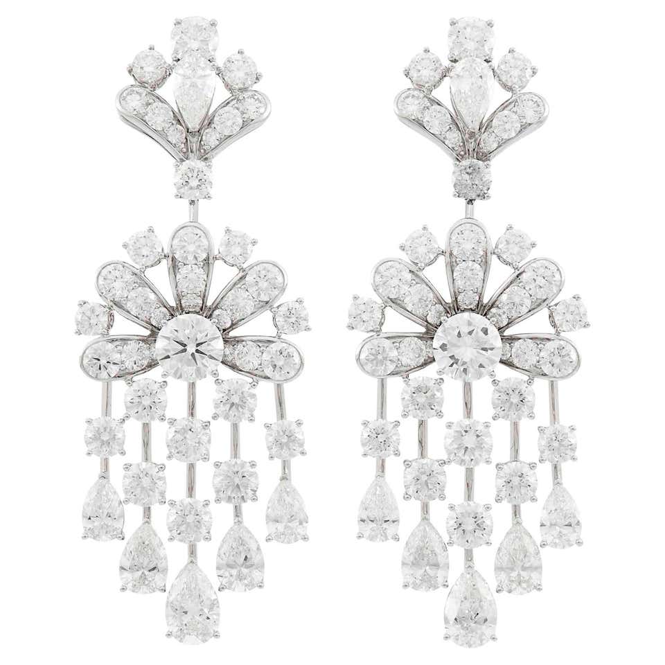 Graff Diamond and Sapphire Drop Earrings at 1stDibs | graff sapphire ...