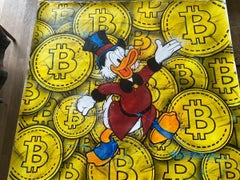 Graffiti Art Love Uncle Scrooge & Bitcoin by Blazoon, 'French Graffiti Artist'