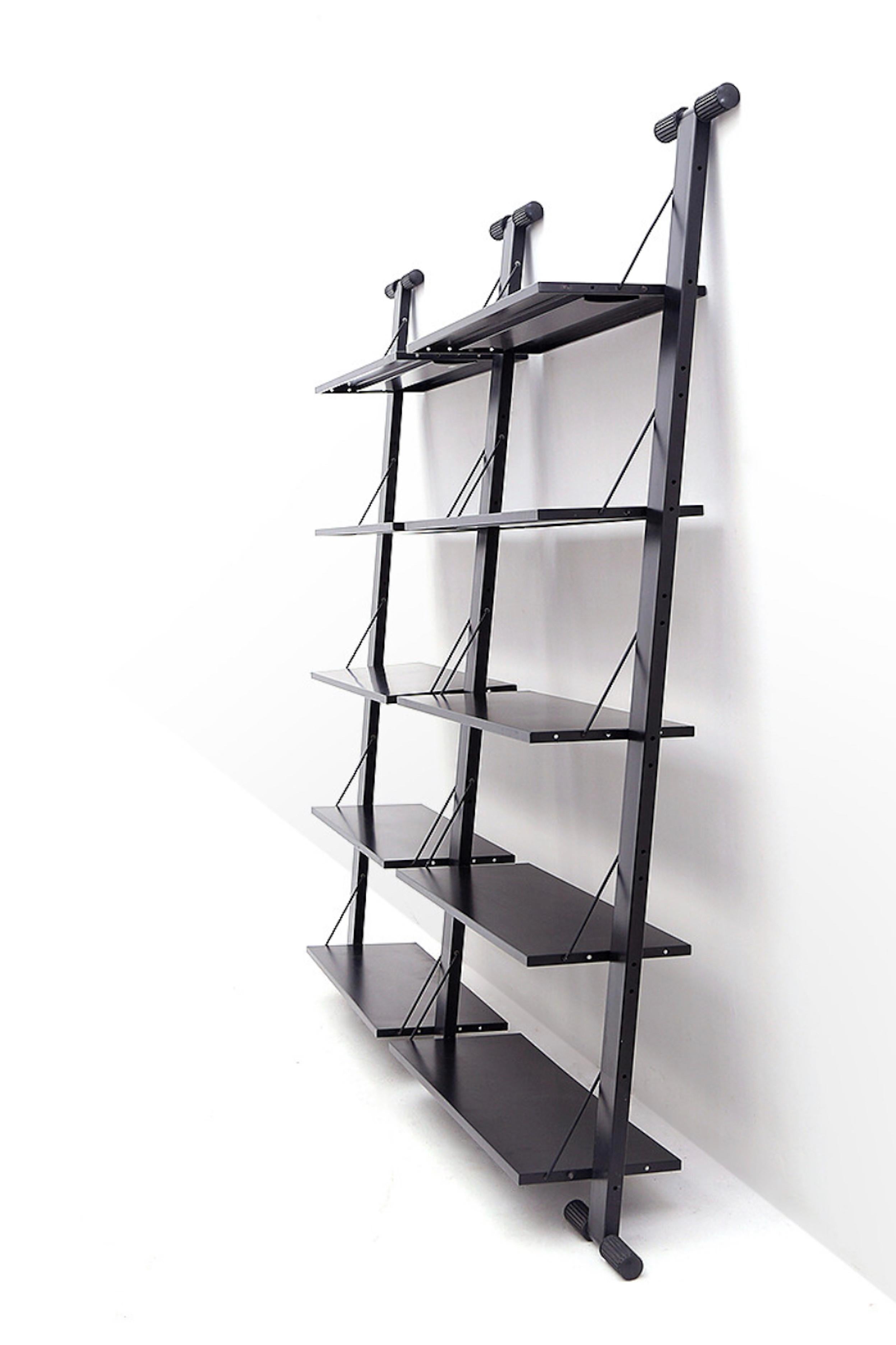 Modern “Graffiti” Bookcase by Rodney Kinsman for Bieffeplast, Italy 1980s For Sale
