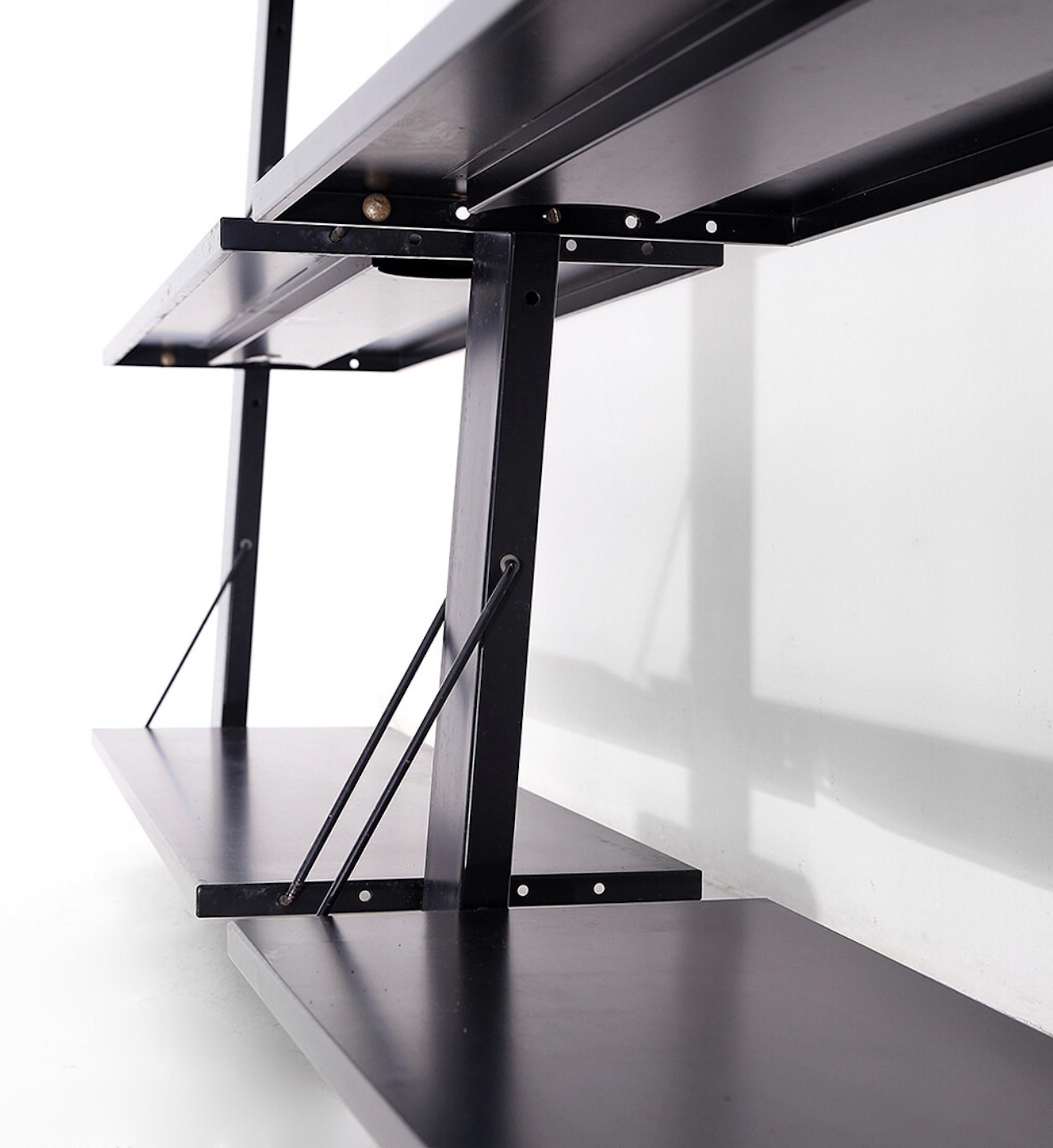 Italian “Graffiti” Bookcase by Rodney Kinsman for Bieffeplast, Italy 1980s For Sale