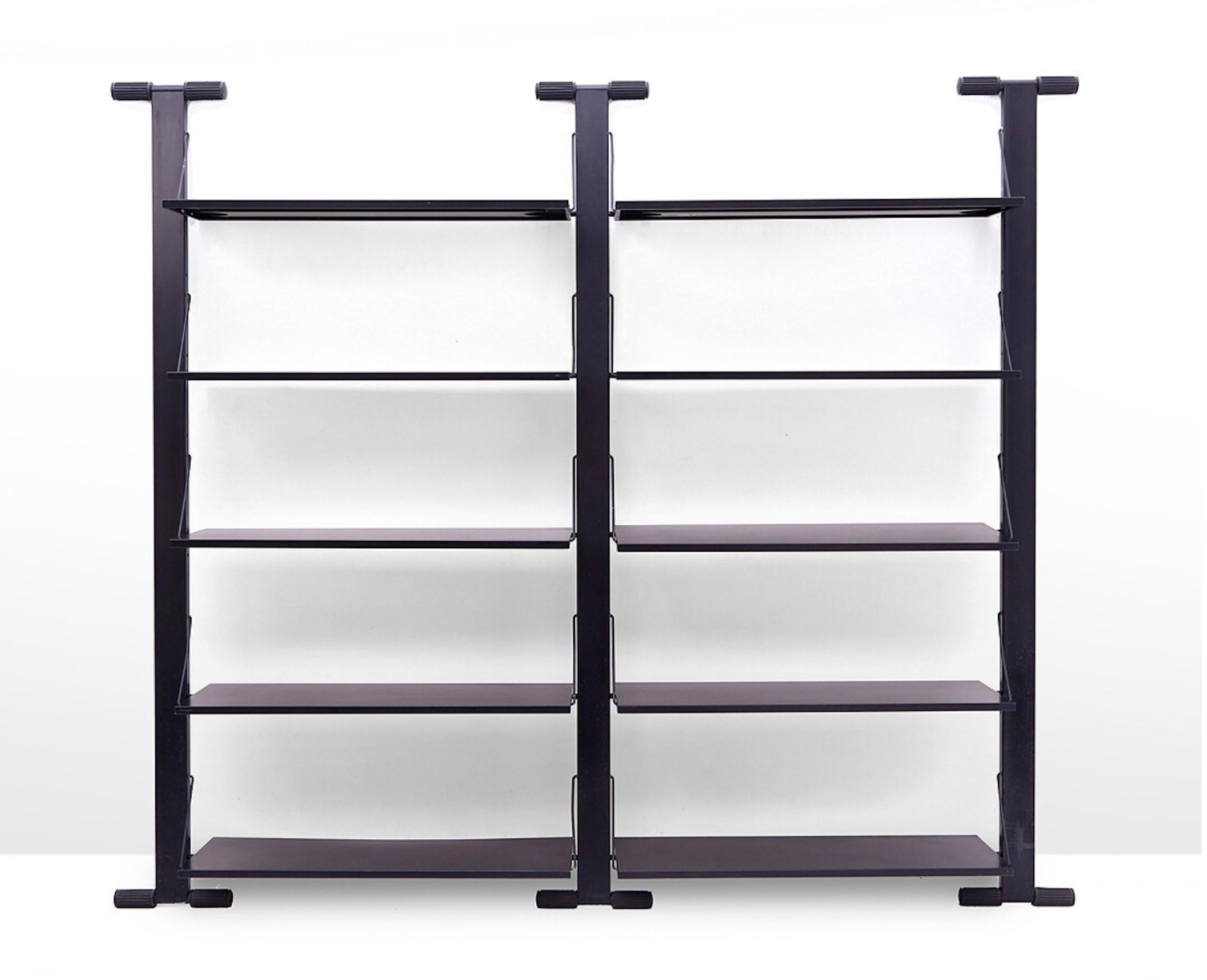 Painted “Graffiti” Bookcase by Rodney Kinsman for Bieffeplast, Italy 1980s For Sale