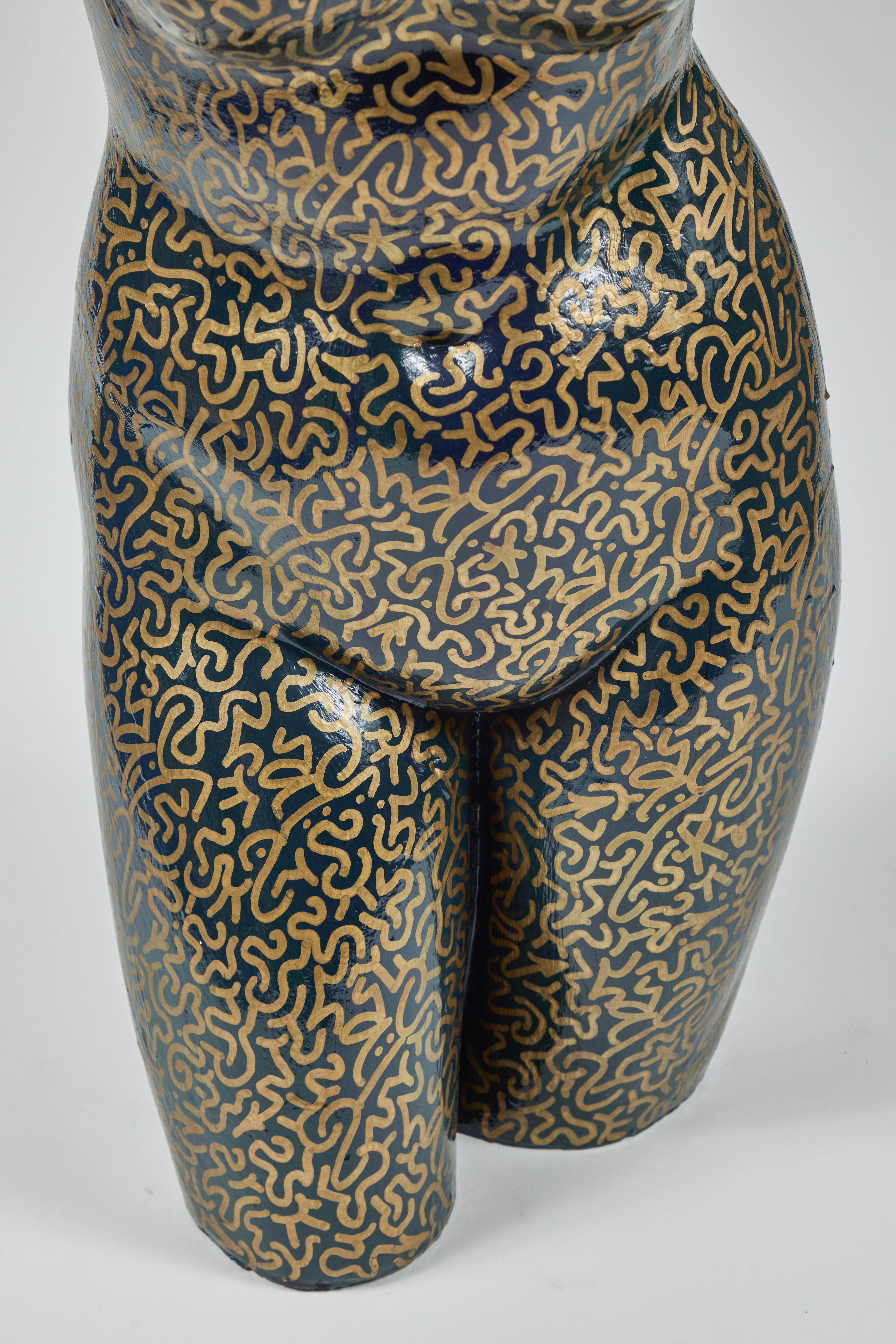 Graffiti Nude Female Sculpture by L.A. II In Good Condition In Pasadena, CA