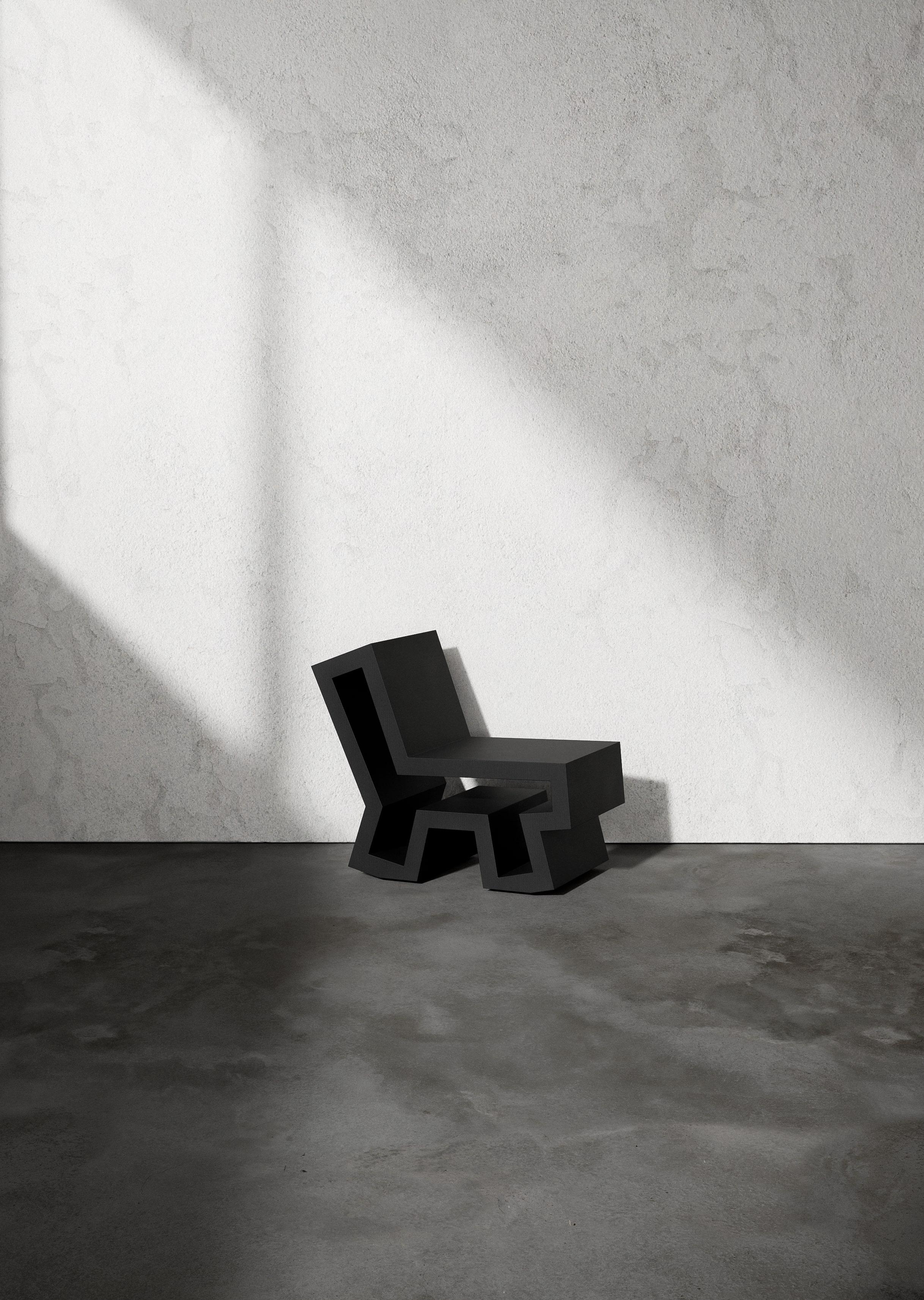 Oak Graffiti Project Lounge Chair by Wonwoo Koo For Sale