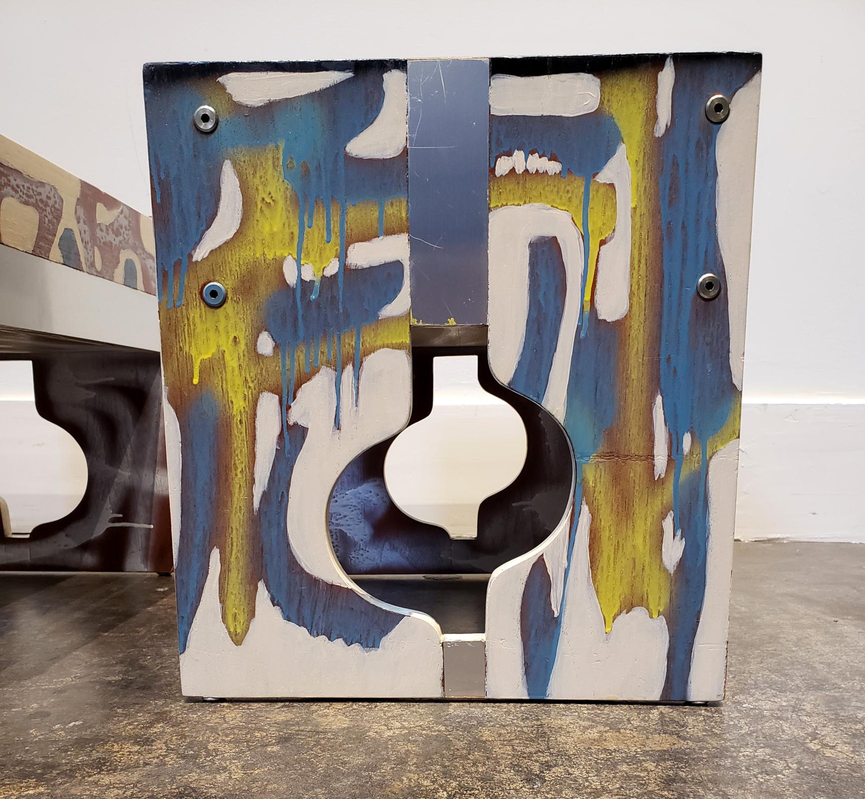 Graffitied Artist Painted 1970s Nightstands 3