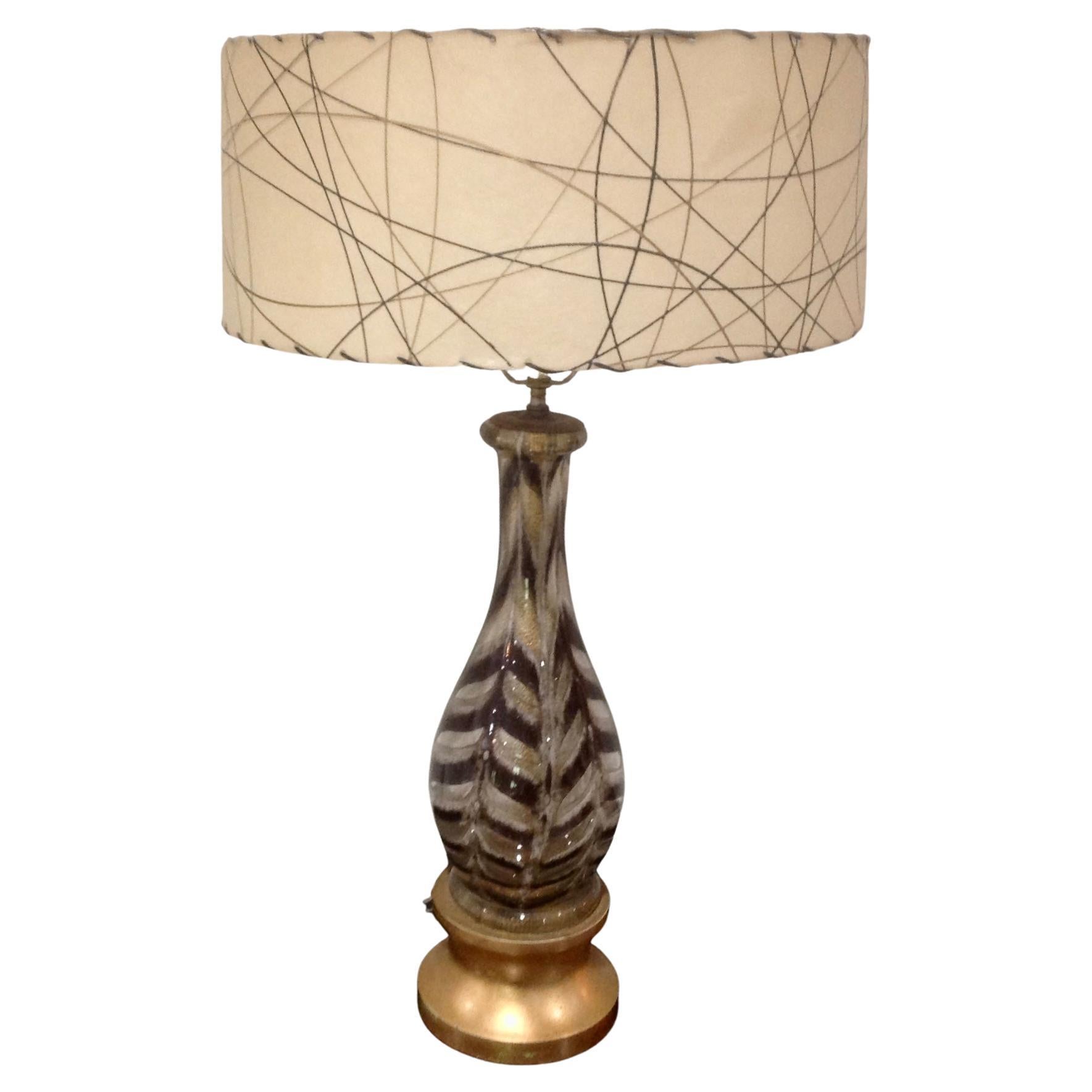 Graffito Barbarico Design Lamp by Ercole Barovier for Barovier and Toso For Sale