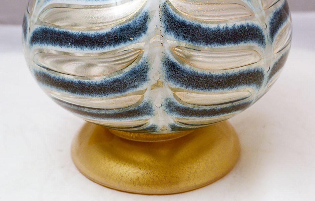 Metà XX secolo Vaso Graffito Barbarico di Ercole Barovier per Barovier&Toso, 1969 in vendita