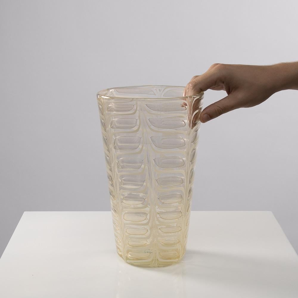 Blown Glass Graffito Vase, Ercole Barovier, Barovier e Toso