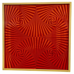 Grafica Firmata e Numerata 4/4 di Manfredi Massironi -Italia - 1970