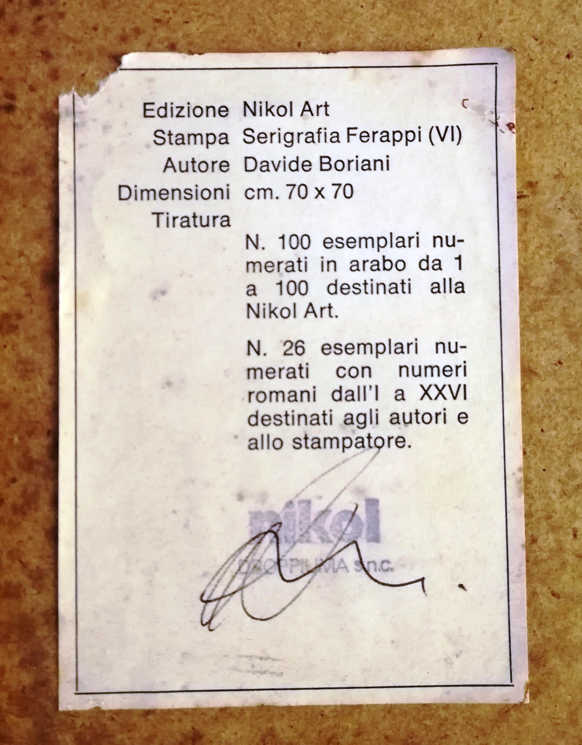 Grafica Luminescente di Davide Boriani Per Nikol Arte, 1973 In Good Condition For Sale In Felino, IT