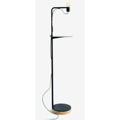 Grafit Floor Lamp with Shelf by RADAR