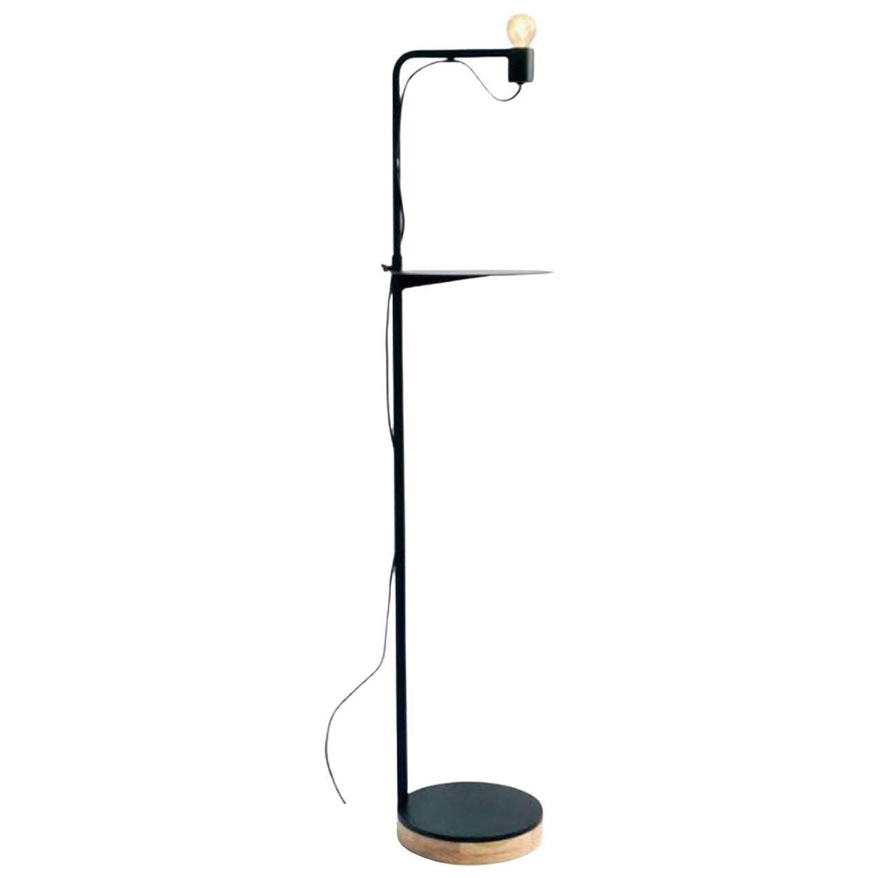 Lampada da terra Grafit con ripiano di RADAR