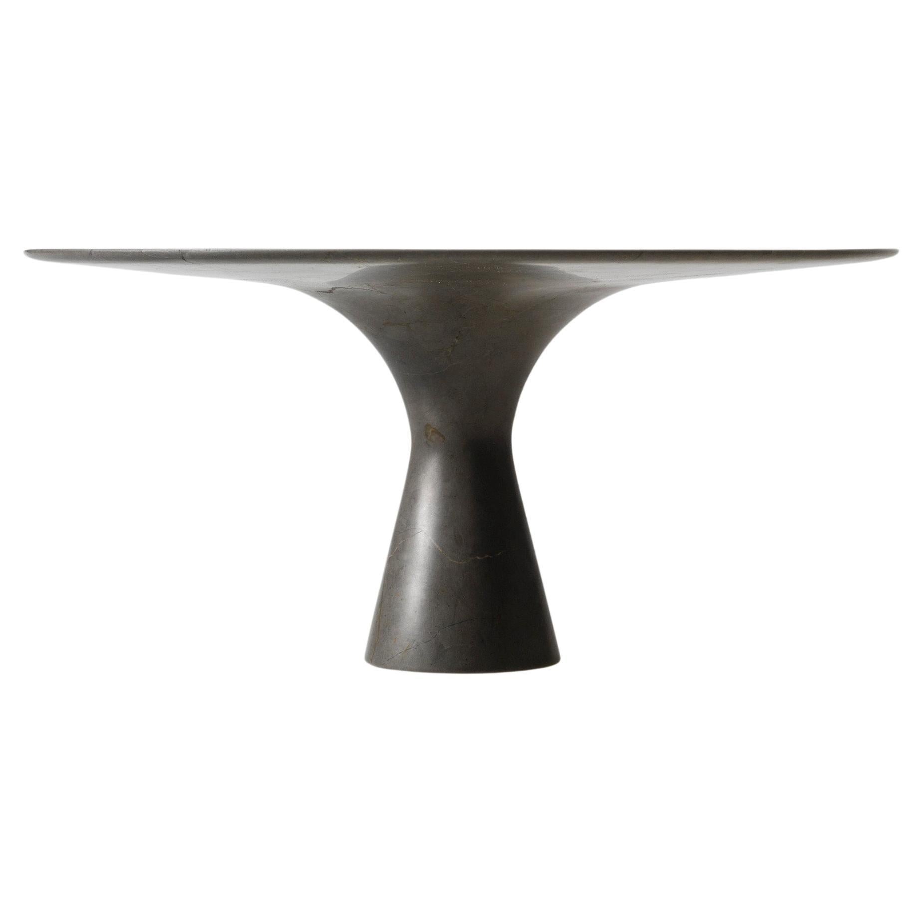 Grafite Refined Contemporary Marble Oval Table 210/75