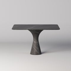 Grafite Refined Contemporary Marble Square Table M/S 125 by Angelo Alinea