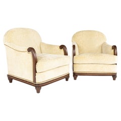 Grafton Contemporary Lounge Chairs, Pair