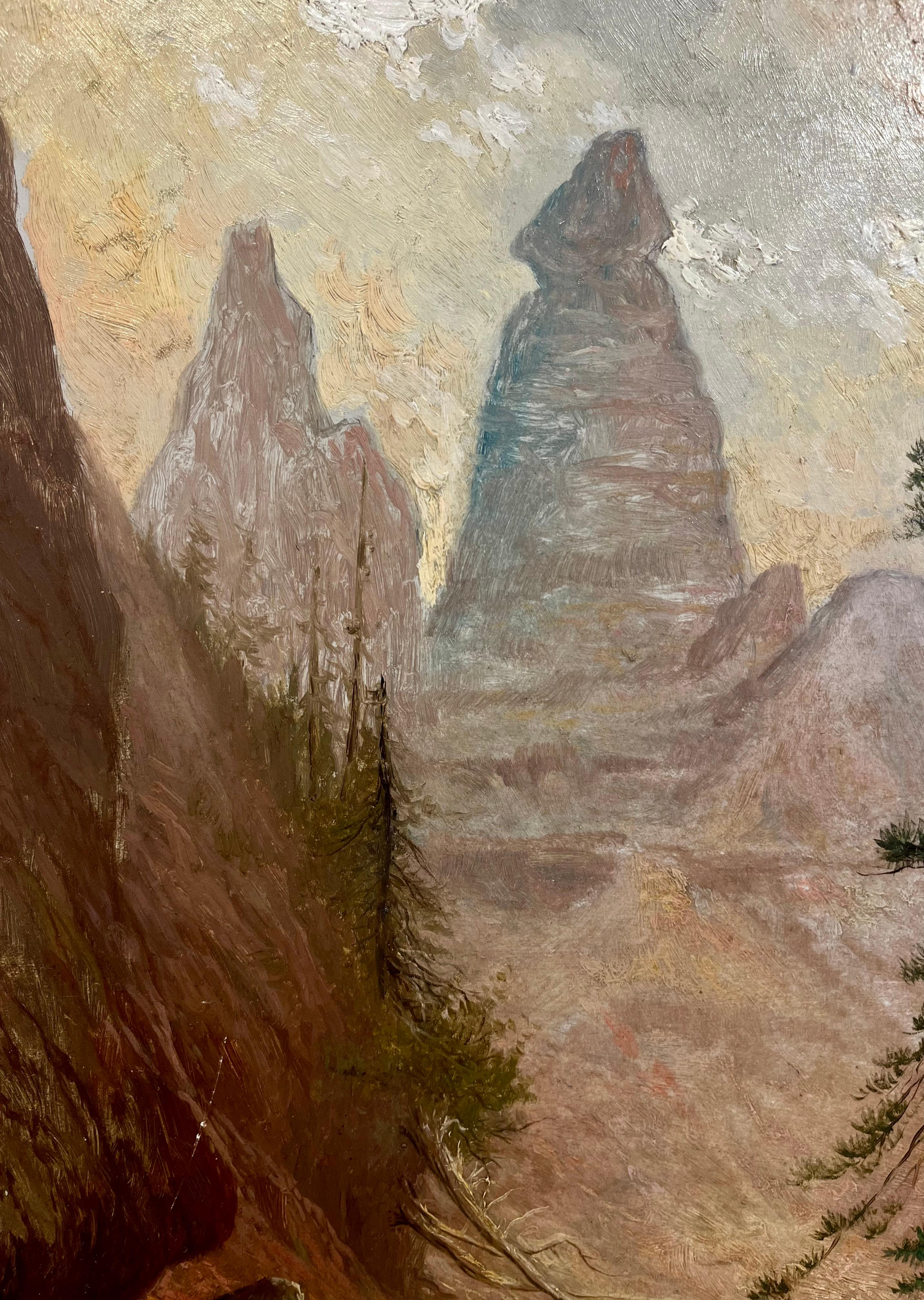 Guglie della Cattedrale, South Dakota - Painting Hudson River School di Grafton Tyler Brown
