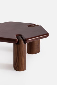 Grafts M Carpanese Home Italia Wood Legs Ceramic Top Hexagonal Coffee Table