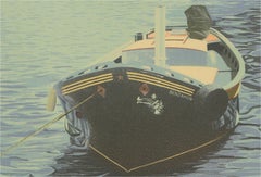 Graham Bannister (geb. 1954) – Zeitgenössischer Siebdruck mit geriffeltem Wasser