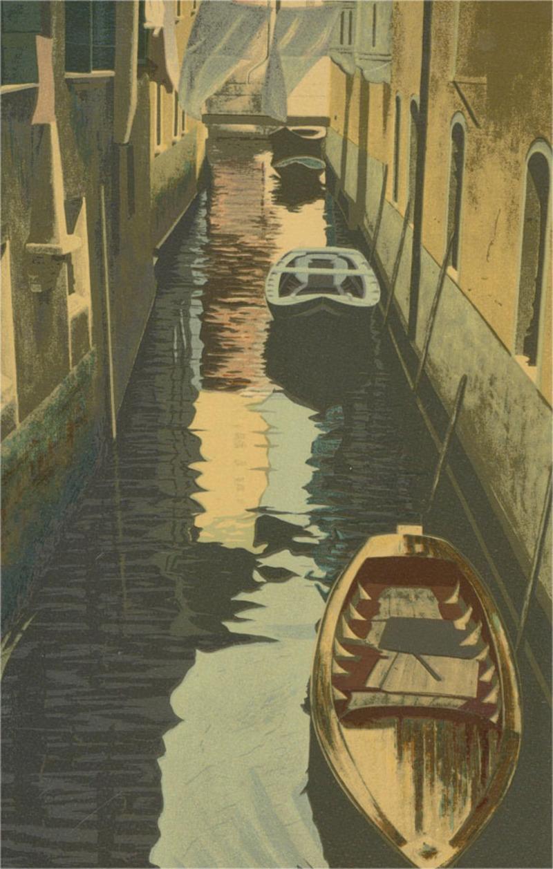 Graham Bannister (b.1954) - Contemporary Silkscreen, Venetian Reflections For Sale 1