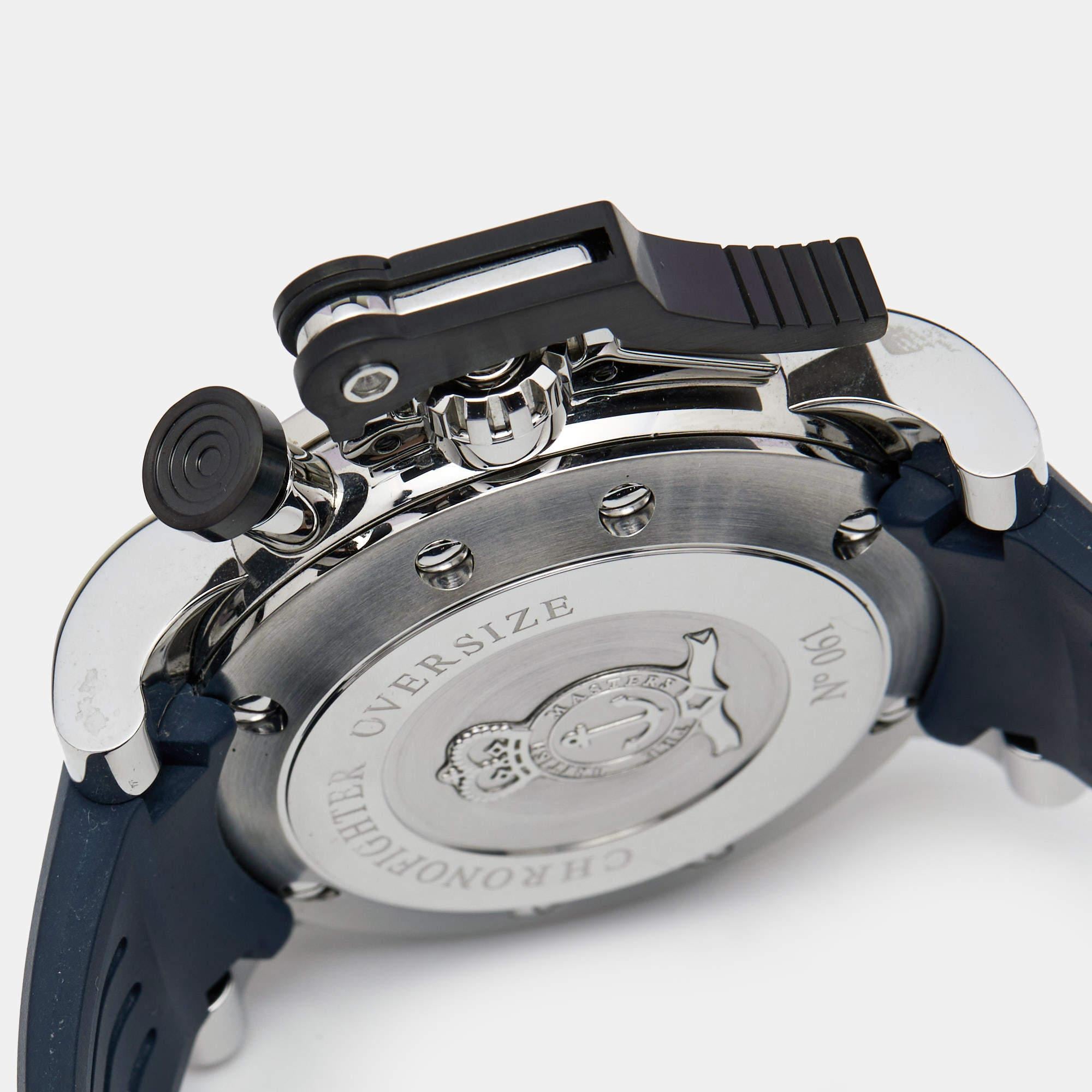 Graham Black Rubber Chronofighter Oversized Men's Wristwatch 47 mm 3