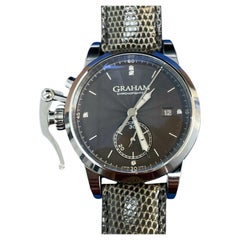 Graham Chronofighter 1695 Romantic stainless steel watch with Leather Belt