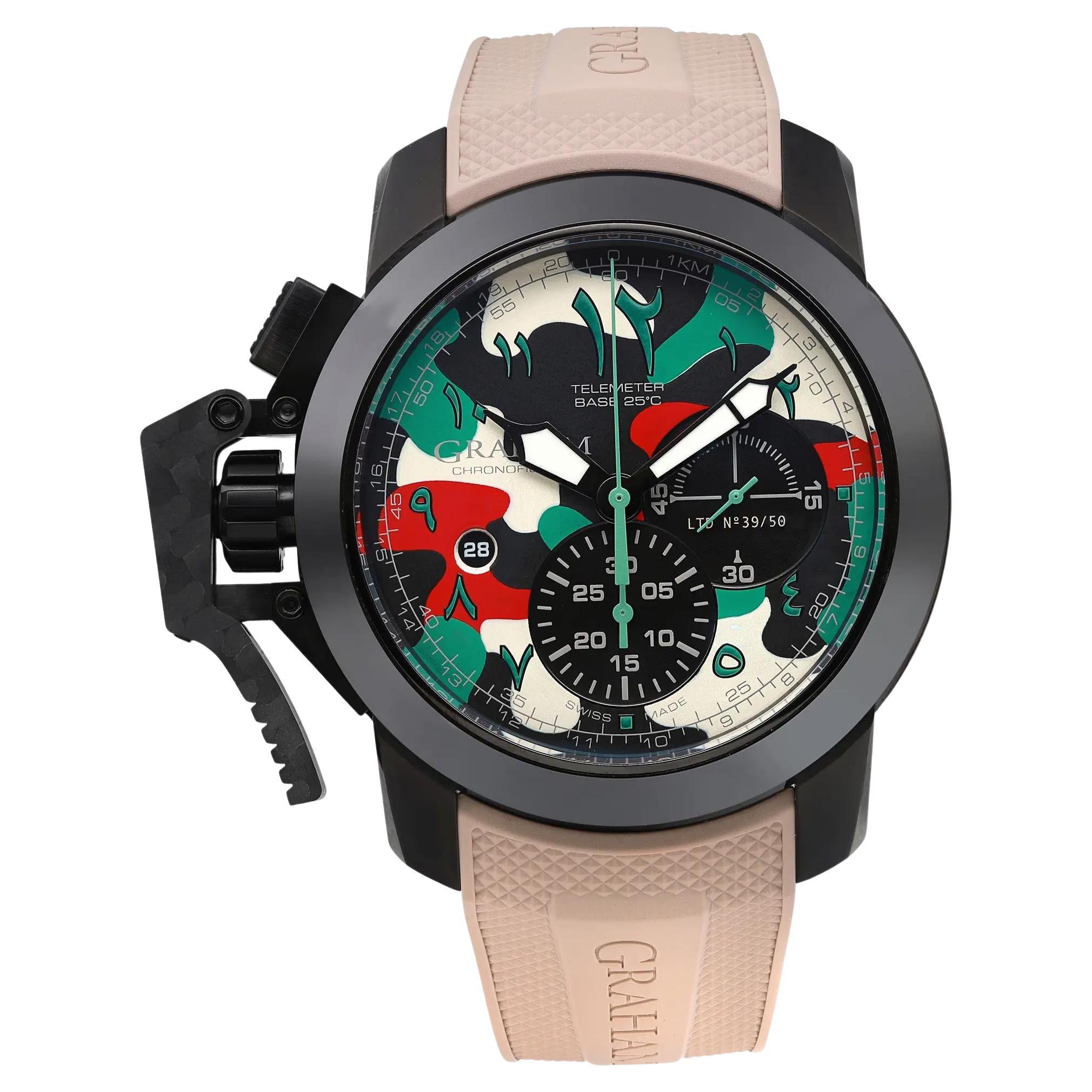 Graham Chronofighter 47mm LTd Edition Arabic Numerals Camouflage Dial 2CCAU For Sale