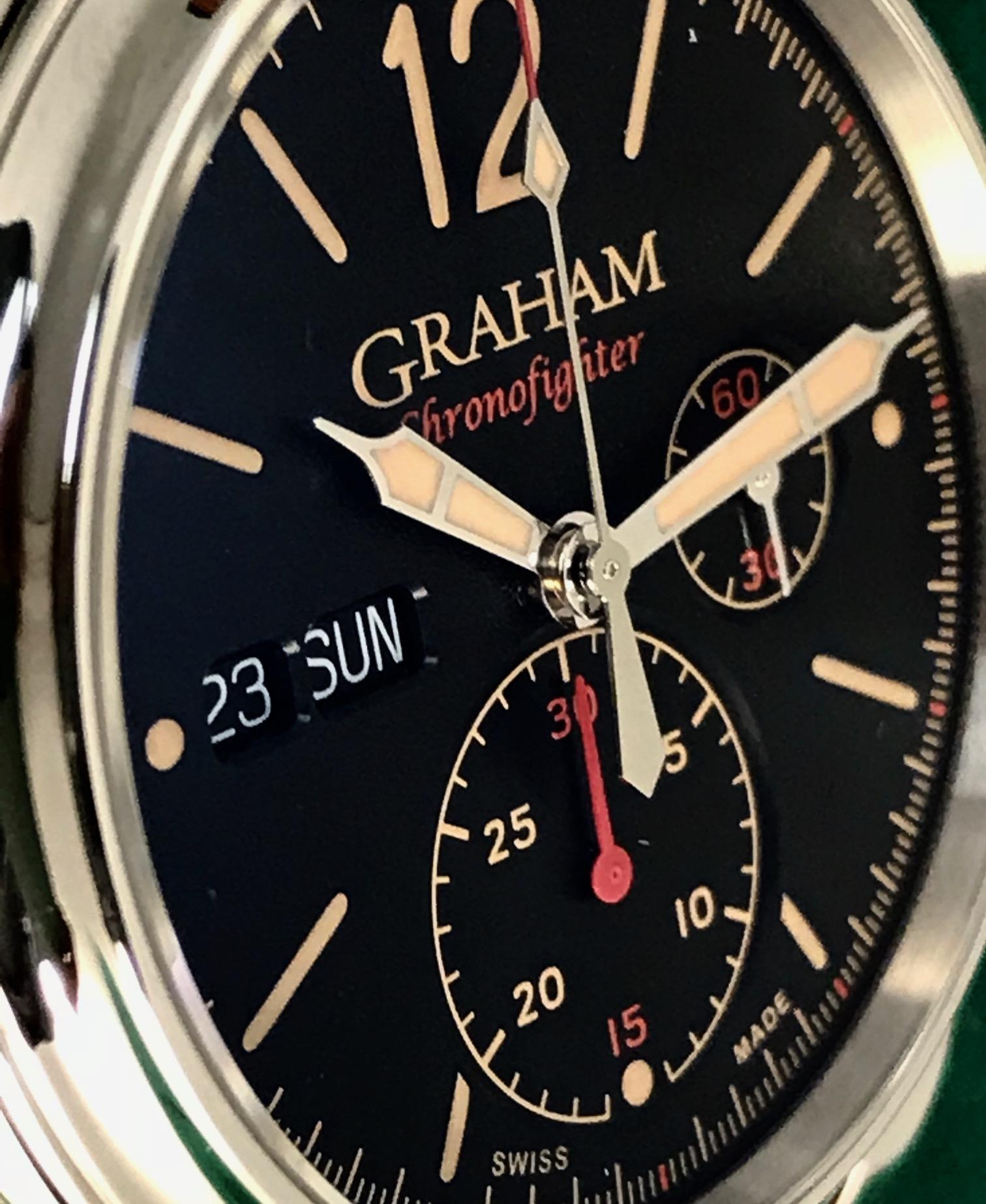 Graham Chronofighter Automatic Day and Date Stainless Steel Wristwatch 2