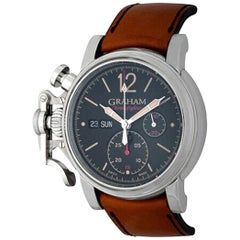 Graham Chronofighter Automatic Day and Date Stainless Steel Wristwatch