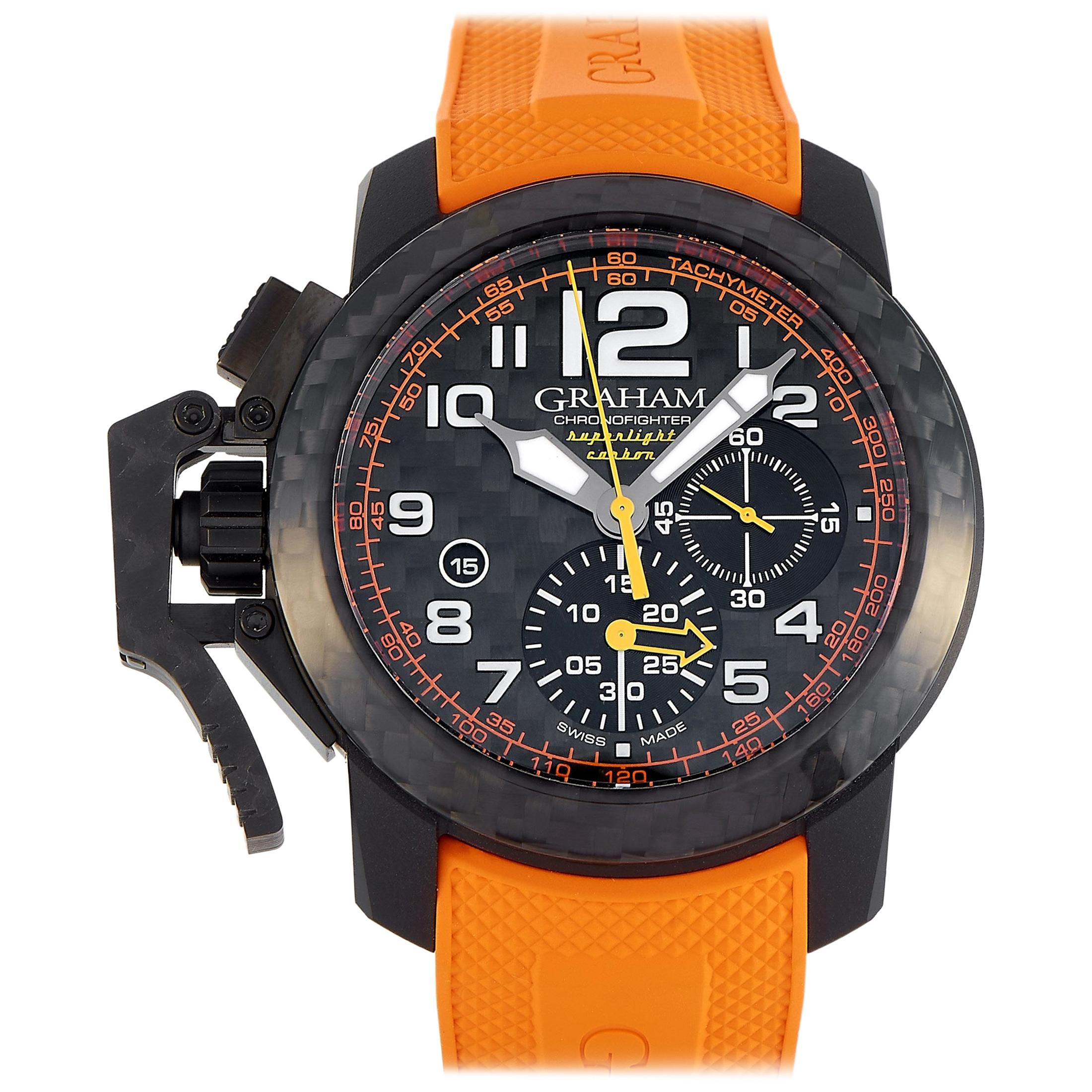 Graham Chronofighter Oversize Superlight Carbon Orange Watch 2CCBK.O01A