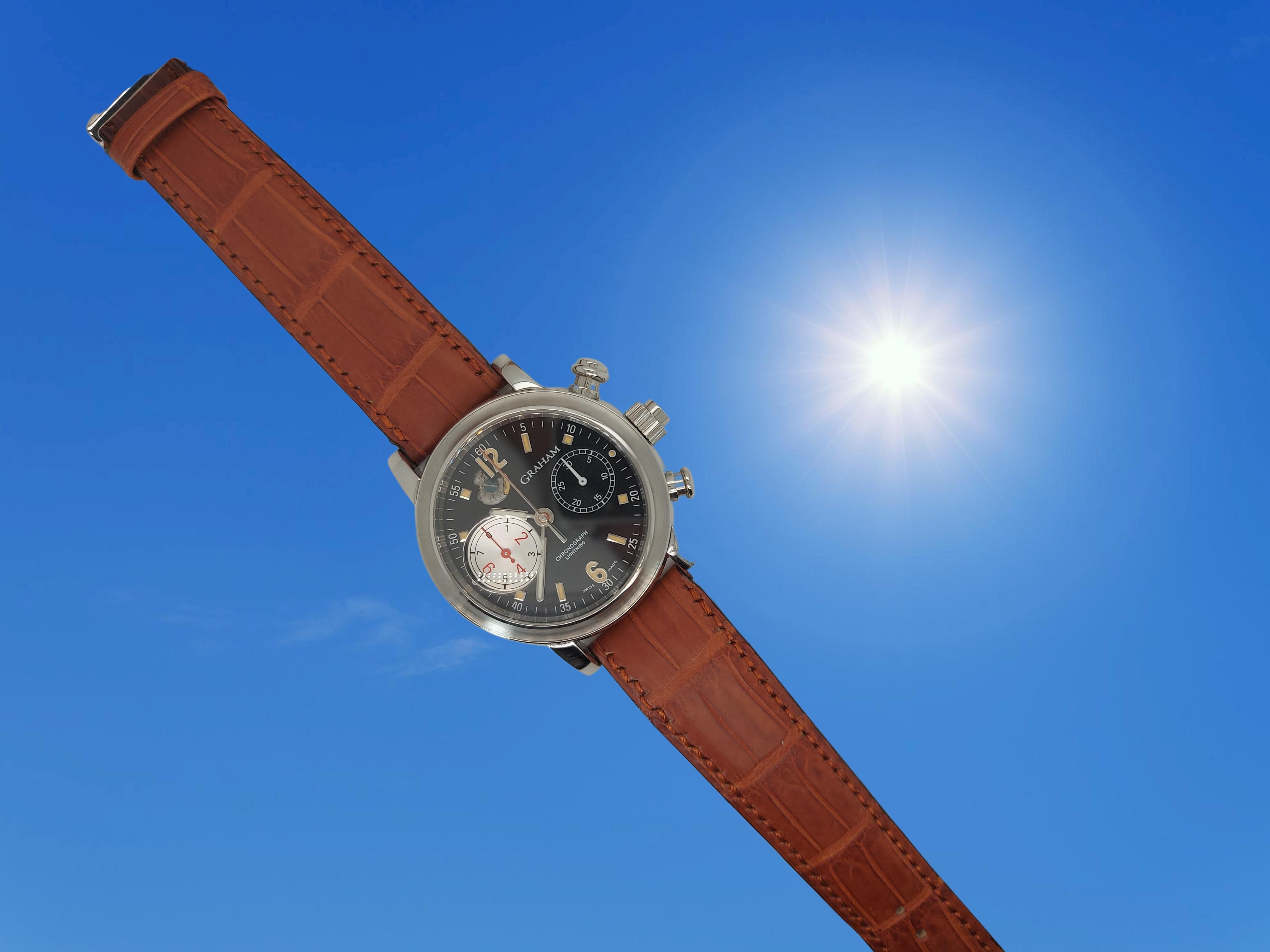 Graham Chronograph Foudroyante / Rattrapante Lightning NIB + tutti i documenti di garanzia in vendita 6
