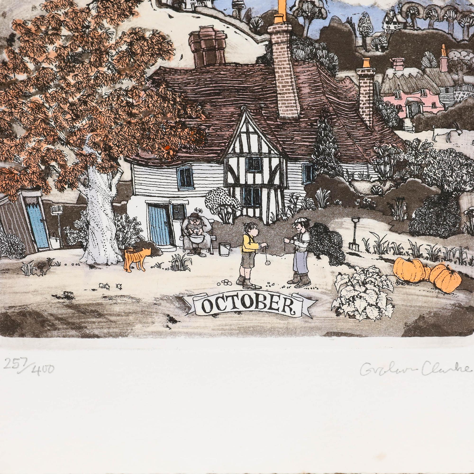 Graham Clarke (b.1941) - 20th Century Etching, October For Sale 2