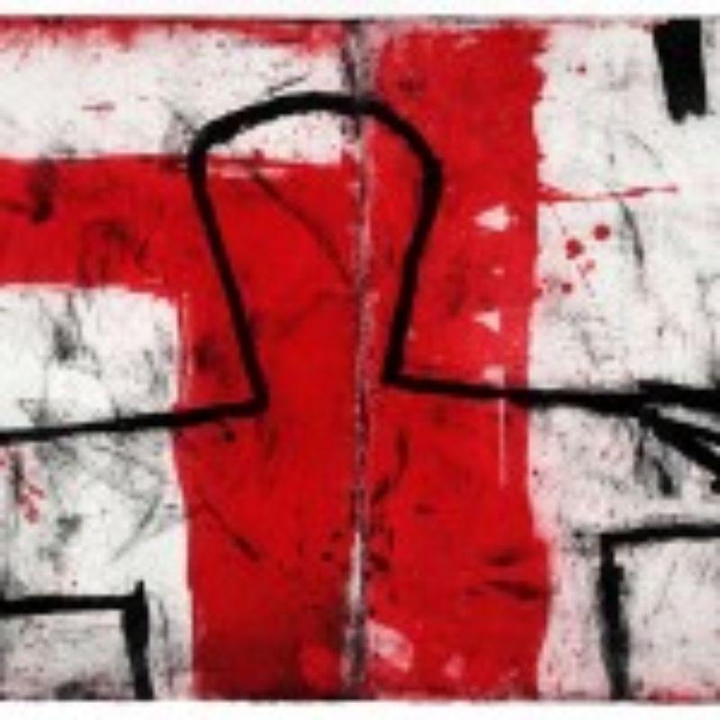 Figure At Crossing, Painting by Graham Fransella
  
Additional information:
Figure at Crossing, limited edition etching on paper, unframed.
Size: H:88 cm x W:142 cm

Graham Fransella artist and printmaker was born in Harrow, England. Graham