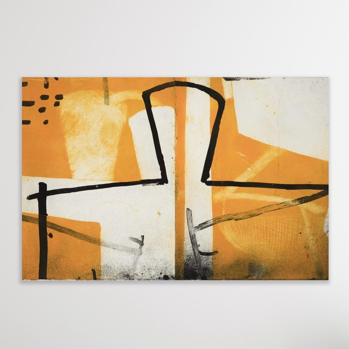 Figura Por Ventana, Impresión artística, Figuras, Moderno, Contemporáneo - Portrait Print Beige de Graham Fransella