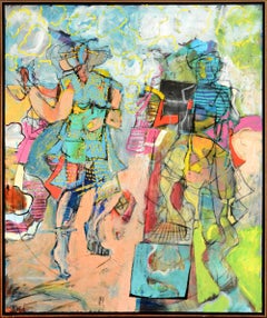 Danseuse Labyrinthe - Peinture, acrylique sur toile, contemporaine, années 2000