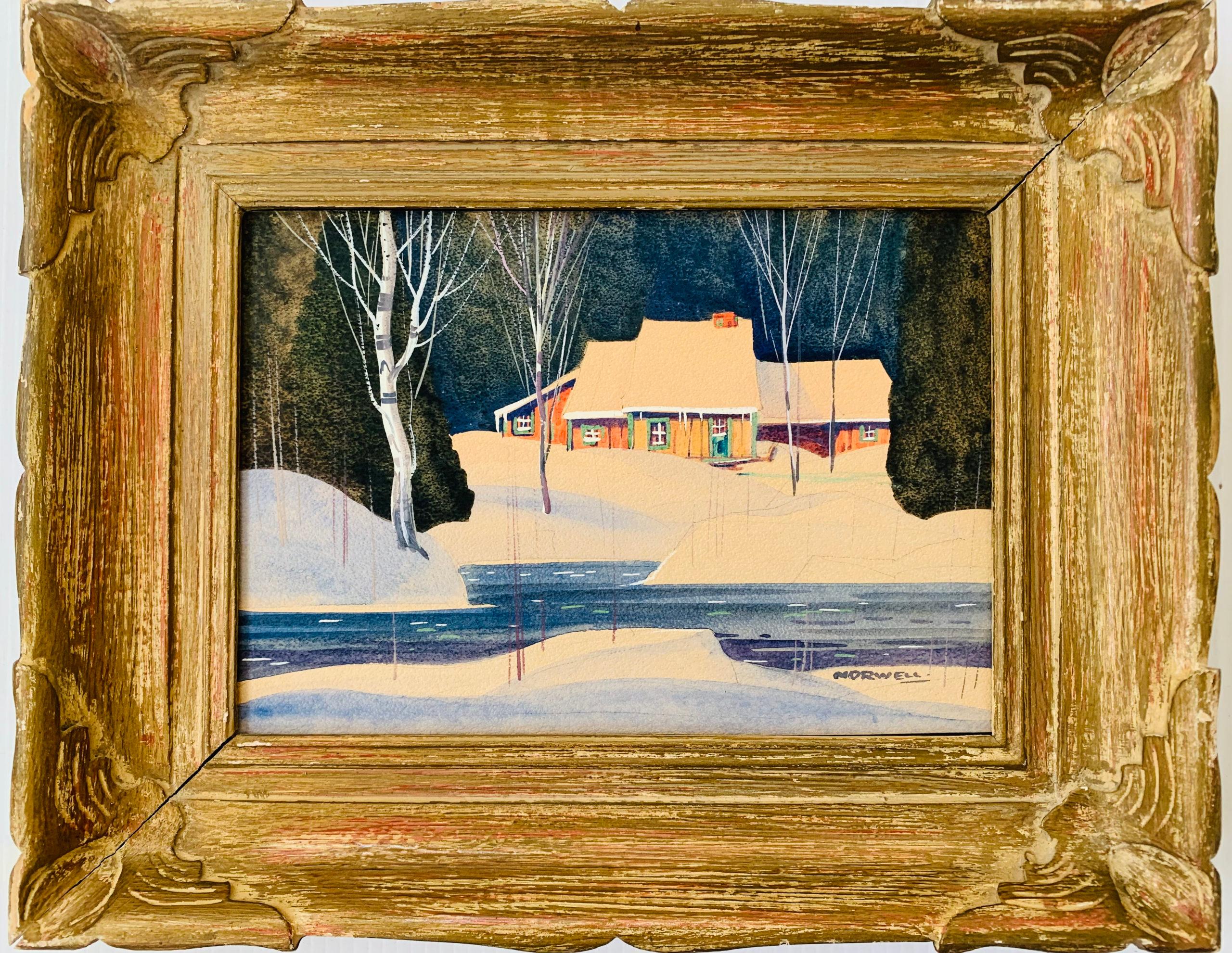 Quebec in inverno - Painting di Graham Noble Norwell