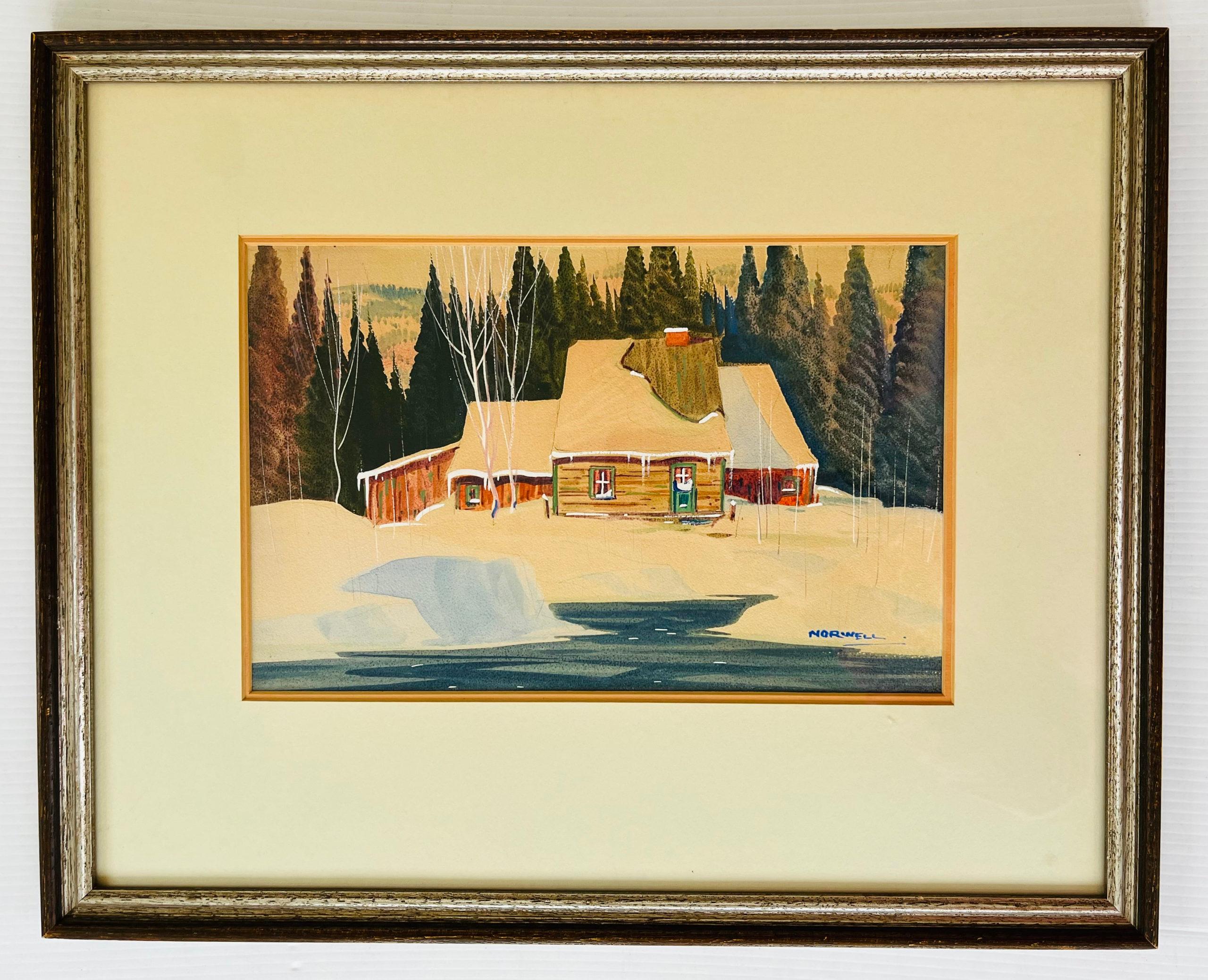 Quebec in inverno - Painting di Graham Noble Norwell