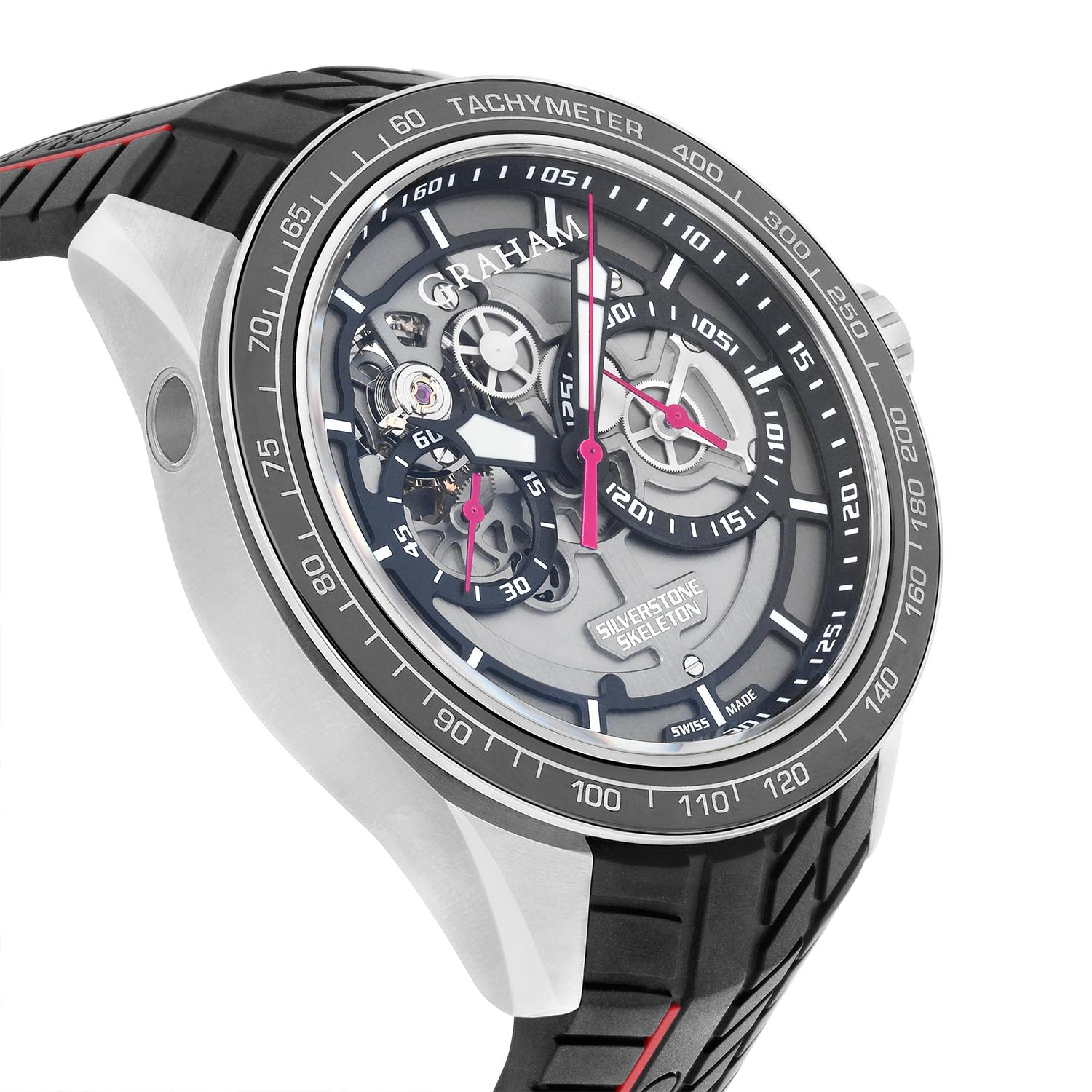 Graham Silverstone RS Skeleton Red Automatic Men's Limited Edition Watch 3