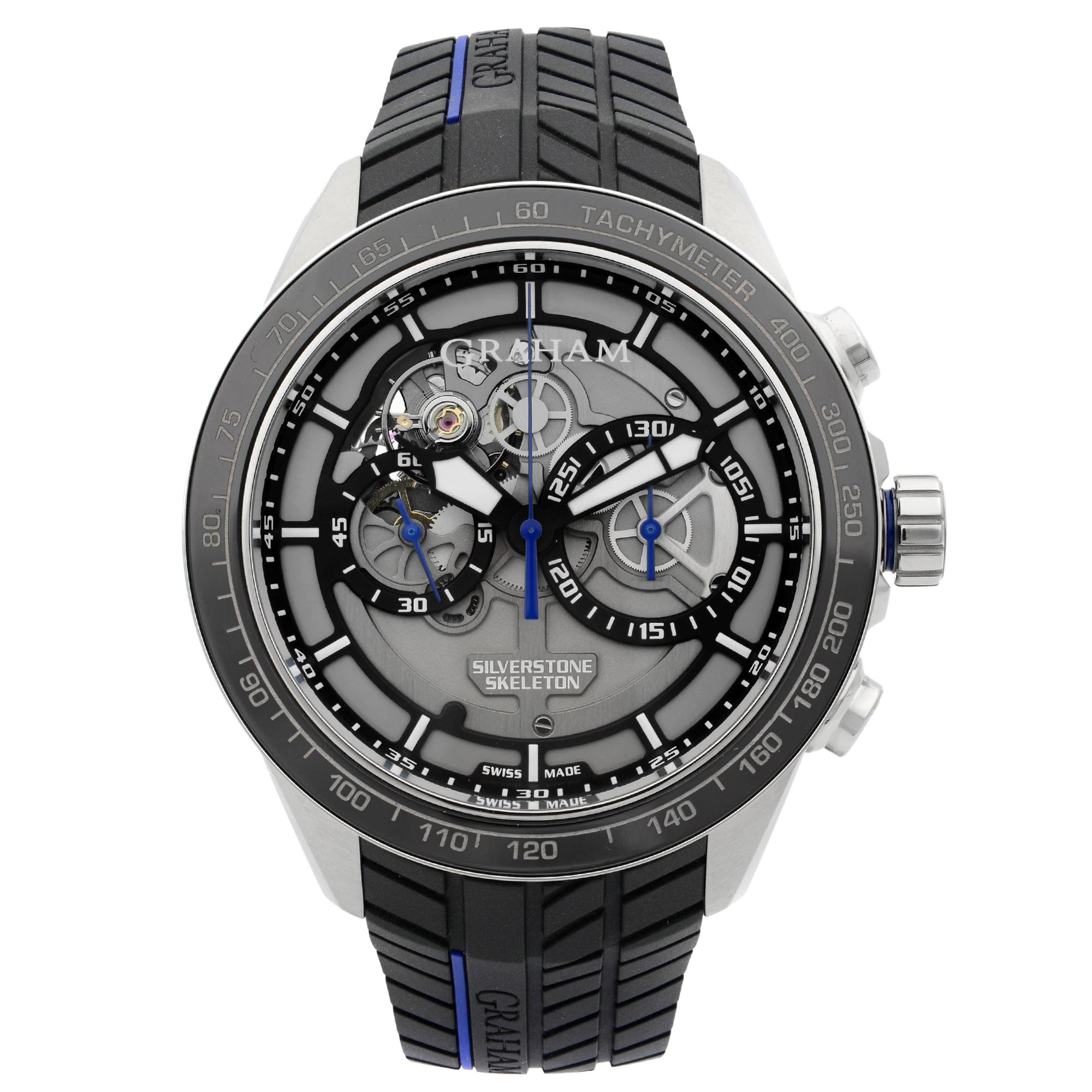Graham Silverstone RS Skeleton Steel Grey Automatic Men's Watch 2STAC3.B01A.K91F